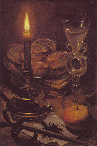 Georg Flegel Stilleben mit Kerze oil painting image